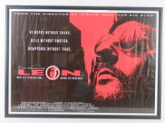 A contemporary print of a film poster for 'Leon', frame measuring 90 x 64.5cm.