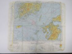 A USAAF silk escape map of Nagasaki date
