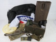 A German metal double shell case box no