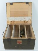 A German wooden medical box with some co