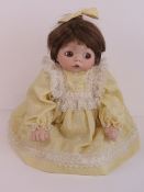 A handmade 20th century bisque headed do