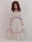 A handmade 20th century bisque headed do