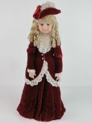 A handmade 20th century bisque headed do