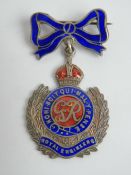 A silver and enamel Royal Engineers Sweetheart brooch.