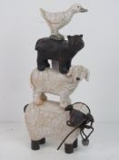 A contemporary decorative model of farm animals.