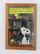 A vintage Snoopy mirror.