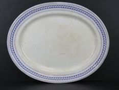 A large meat plate having maker's mark to back 'Trent' 51.5 x 40.5cm.