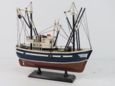 A contemporary model ship.