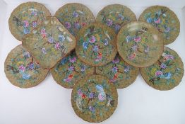 A set of Copeland Spode plates, 23cm dia, and serving dishes, 24cm dia and 22cm square.