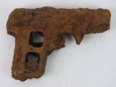 Battlefield Relic; a Sauer 1913 officers pistol.