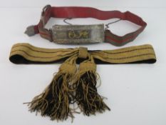 A late 19th century Victorian Officer's Full Dress Cross Belt and Pouch,