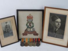 A set of British medals; WWI War and Victory pair marked for 46890 PTE A.S.W. Joseph RIF. Brig.