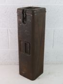 A WWII German 5cm shell transit case, to fit four shells,