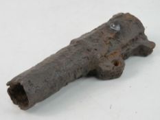 Battlefield Relic; a WWII German Leuchtpistole 34 Flare Pistol.