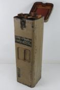 A WWII German Afrika Korp 5cm Pak shell transit case with internals.