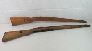 Two K98 wooden stocks.