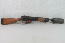 A deactivated Lee Enfield Grenade Launcher with working action and strippable (classed as a grenade