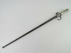 French Military WWI 1886 pattern Lebel Cruciform Bayonet with scabbard, matching numbers,