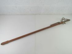 A Cavalry Sabre sword with leather scabbard.