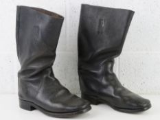 A pair of black leather WWII German Army 'Jack' boots.