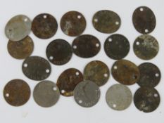 Twenty WWII British dog tags (issued)