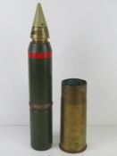 A Rare inert 76mm Skorpion smoke inert round with a 390 time fuze, the case is dated 1996,