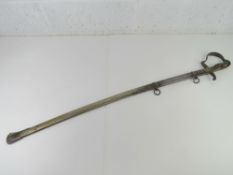 A 19th century German sword bearing the initials S.B. to the scabbard.
