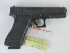 A deactivated Glock 17 9mm Second Generation Pistol. With certificate.