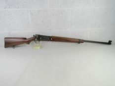 A deactivated Krag Jorgenson 6.5mm Calibre Rifle. 1896 dated Steyr manufacture.