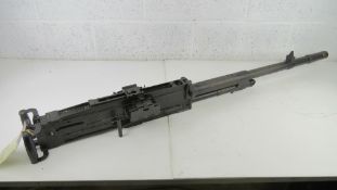 A deactivated Breda M37 7.92mm Heavy Machine Gun and Tripod.