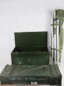 A British Military camp bed together wit