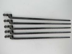 Five Mosin bayonets.