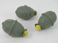 Three metal reproduction WWII German 'Ei