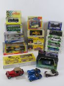 A quantity of assorted boxed scale model vehicles including Burago Williams FW14,