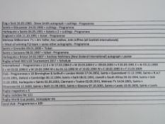 A collection of Rugby programmes including signed programmes,