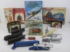 A quantity of Airfix and other scale models including Eddie Stobart van in box,