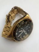 An Emporio Armani gold plated gentleman's wrist watch.