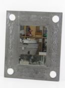 Arts and Crafts rectangular wall mirror,