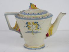 An Art Deco Burleigh Ware hand painted teapot.
