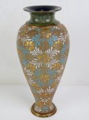 An Edwardian Doulton Lambeth, Slaters Patent, stoneware vase c.