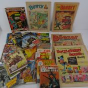 A 1971 Superman and Robin comic book No 200, together with Bunty No 290 August 1963,
