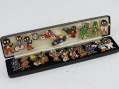A collection of Robertson jam pin badges. Twenty in total.