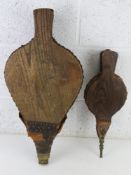 Two sets of Fire bellows largest 57cm in length.