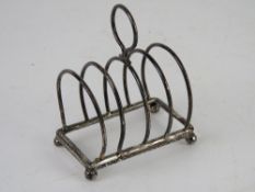 A HM silver toast rack, a/f, 54g.