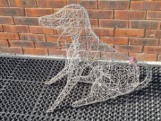 Dog shaped topiary frame,