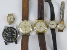 A quantity of wristwatches including Salvest, Oris, Bucherer and Newmark.