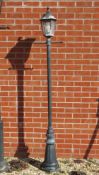 A single aluminium Victorian style lamp post, approx 205cm high.