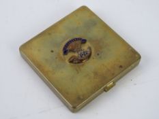 A Somerset Light Infantry 'Jellalabad' sweetheart compact having blue enamel to the regimental