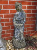 A pre-cast garden statue of a Classical style female, 70cm high.