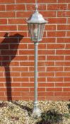 A short aluminium Victorian style lamp post, 130cm high.